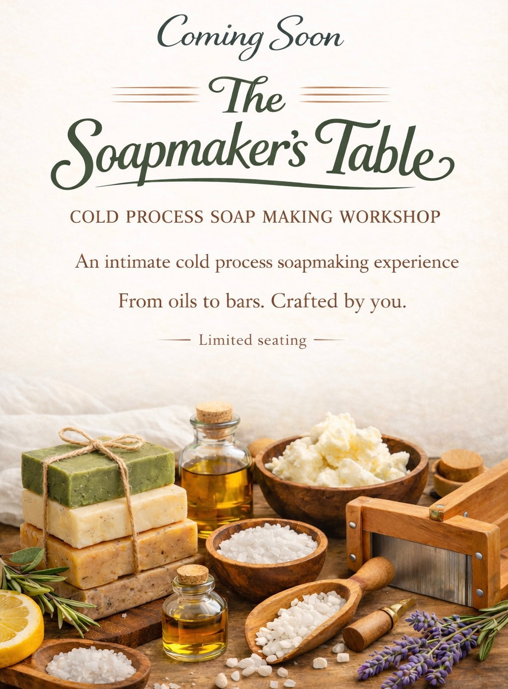 COMIN SOON! The Soapmaker’s Table: Cold Process Soap Making
